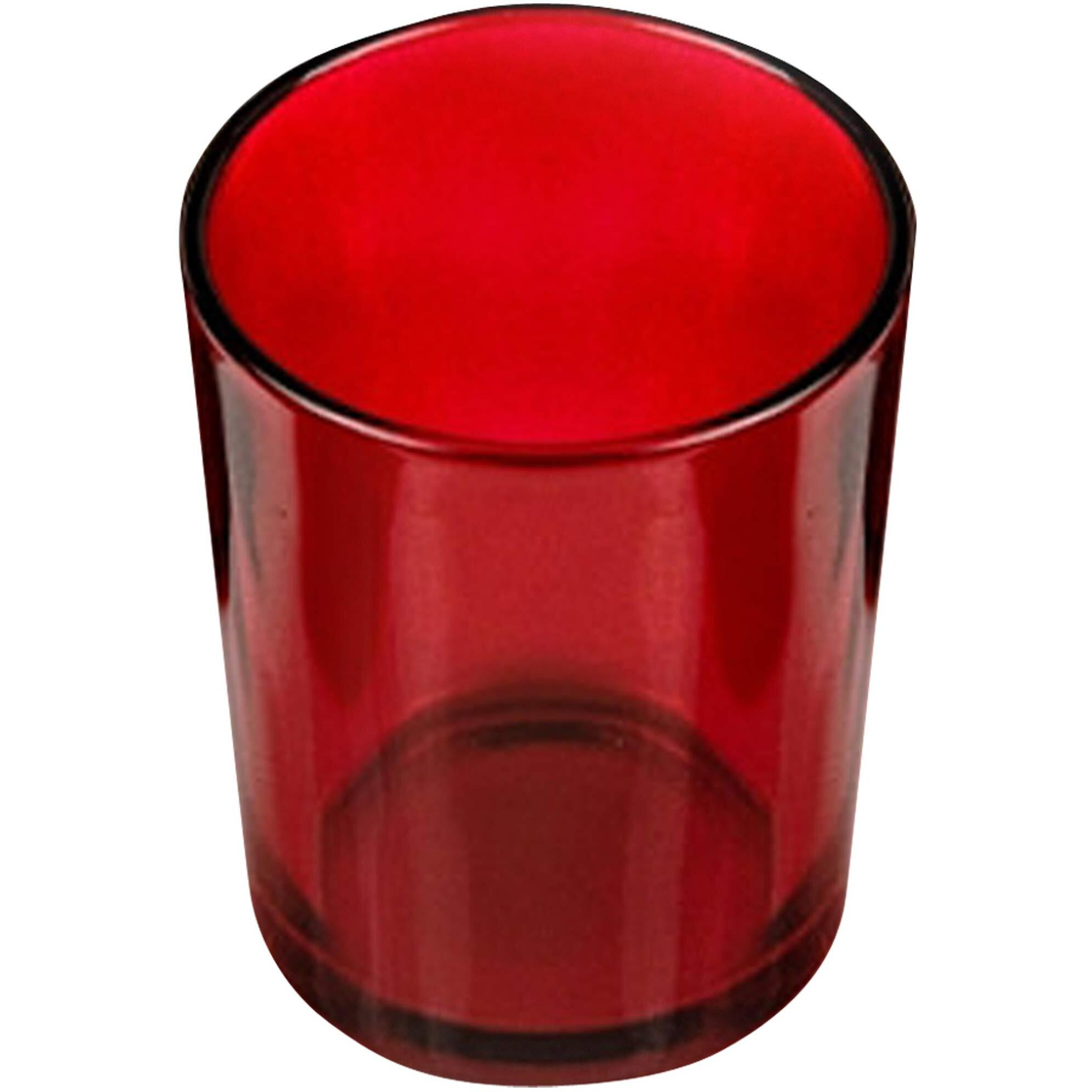 TIED RIBBONS Set of 6 Votive Glass Tealight Candle Holders Glass Votive - Decorations Items for Home Decor Table Restaurant Gifts (Glass, Red, 6 Cm X 5 Cm)