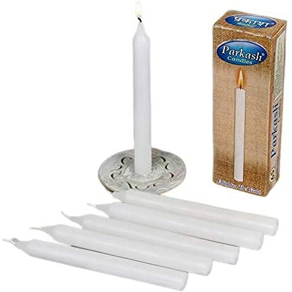 PROSPERRO LUMO Paraffin Wax Tapper Candle, Pack of 12 Candles, White, Wt  411 gm, 18 X 3.5 X 8 (Parkash 3006)