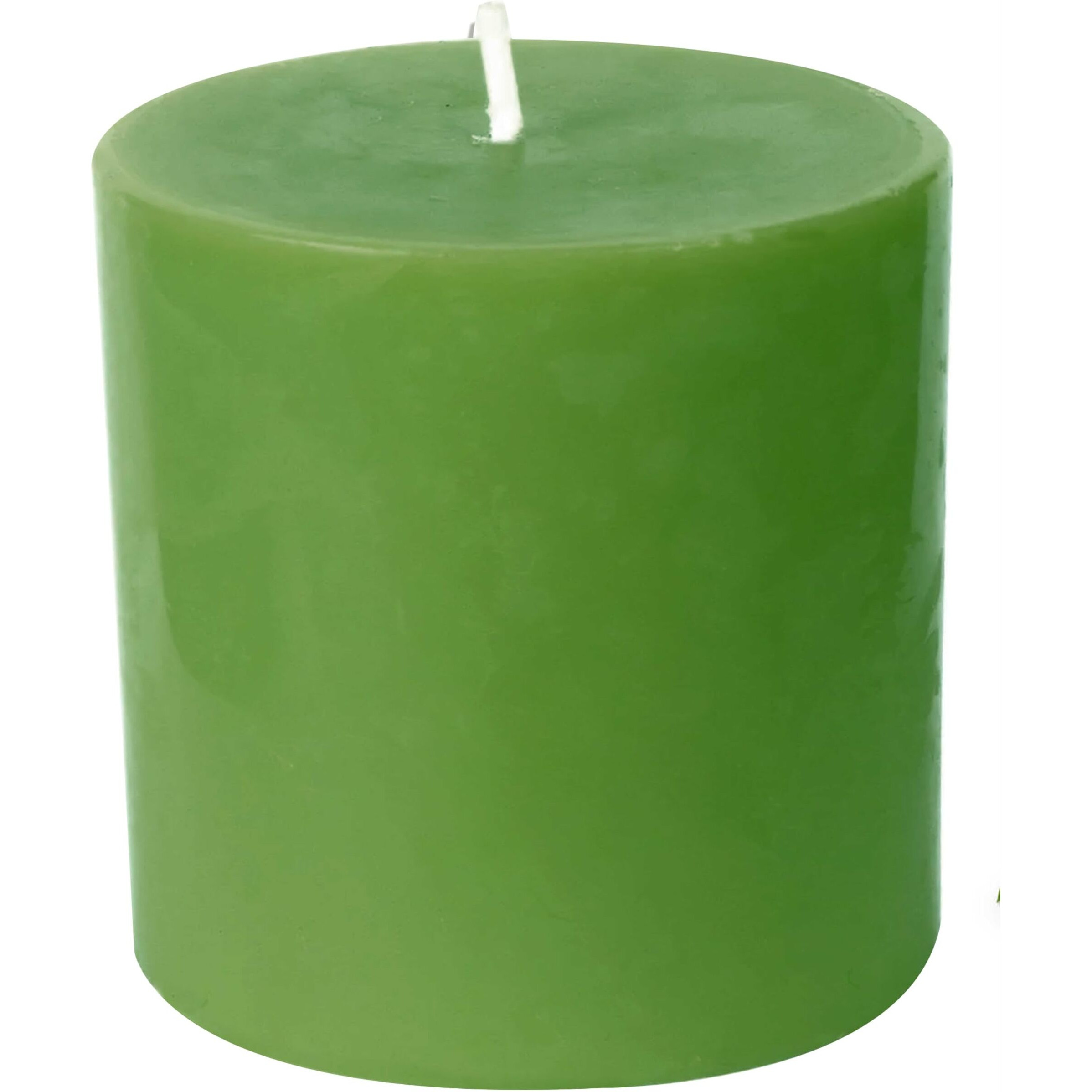 Pure Source India Scented Pillar Candle Jasmine Fragrance Green Color Size (3 X 3 Inch) (PSI-PLR-3X3CDLJMNGN)