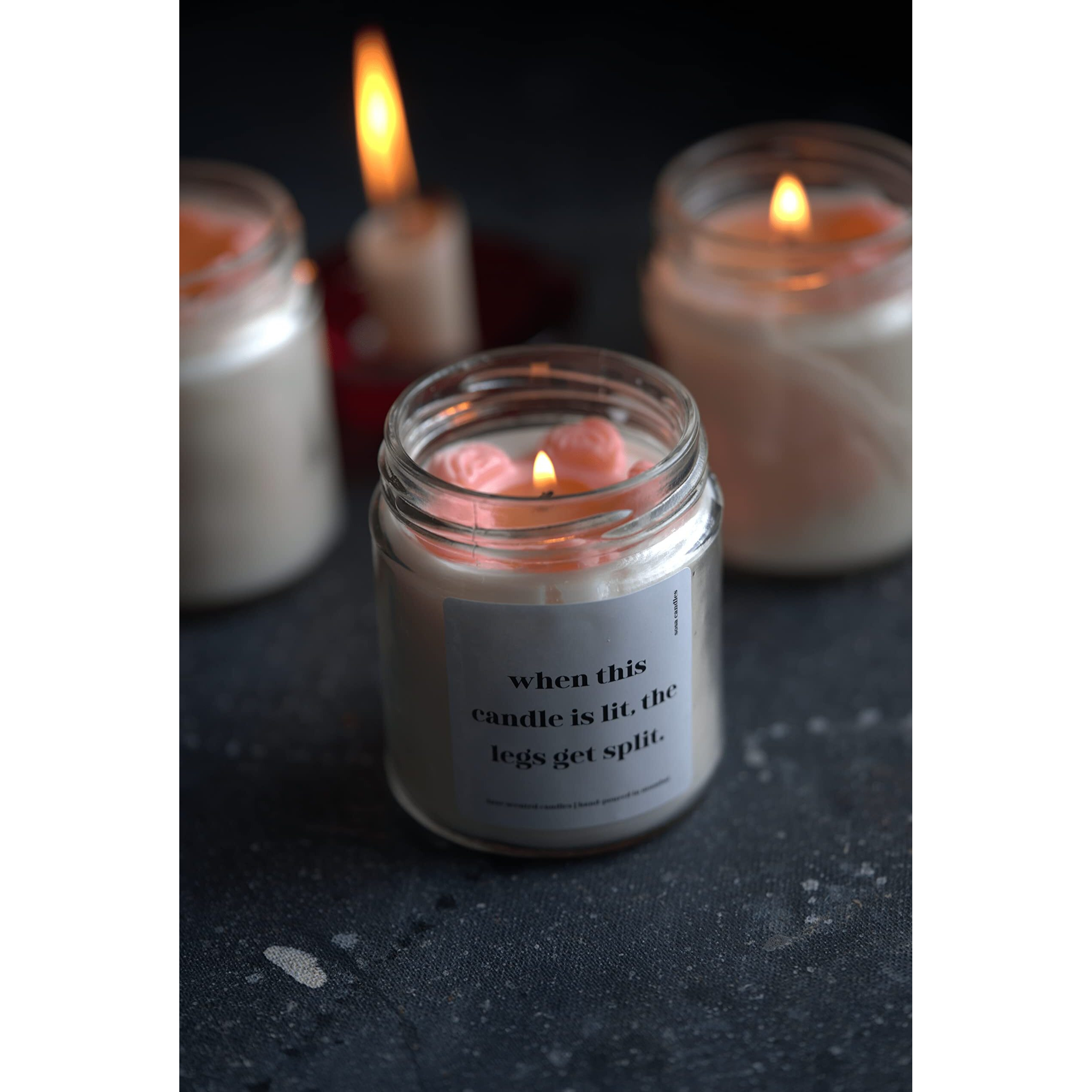 Legs Get Split - Highly Scented Aroma Candles Gift Set | Scented Candles For Bedroom Decor | Romantic Gifts For Him Her | Special Gift For Wife Husband Boyfriend Girlfriend | Birthday Anniversary Gift Items | Scented Candle Gifts For Girlfriend | Gift For Wife | Gift Ideas | Candle Gift For Loved Ones | Birthday Gifts For Wifey | Honeymoon Scented Candle | Wedding Gifts - White, Pack of 1
