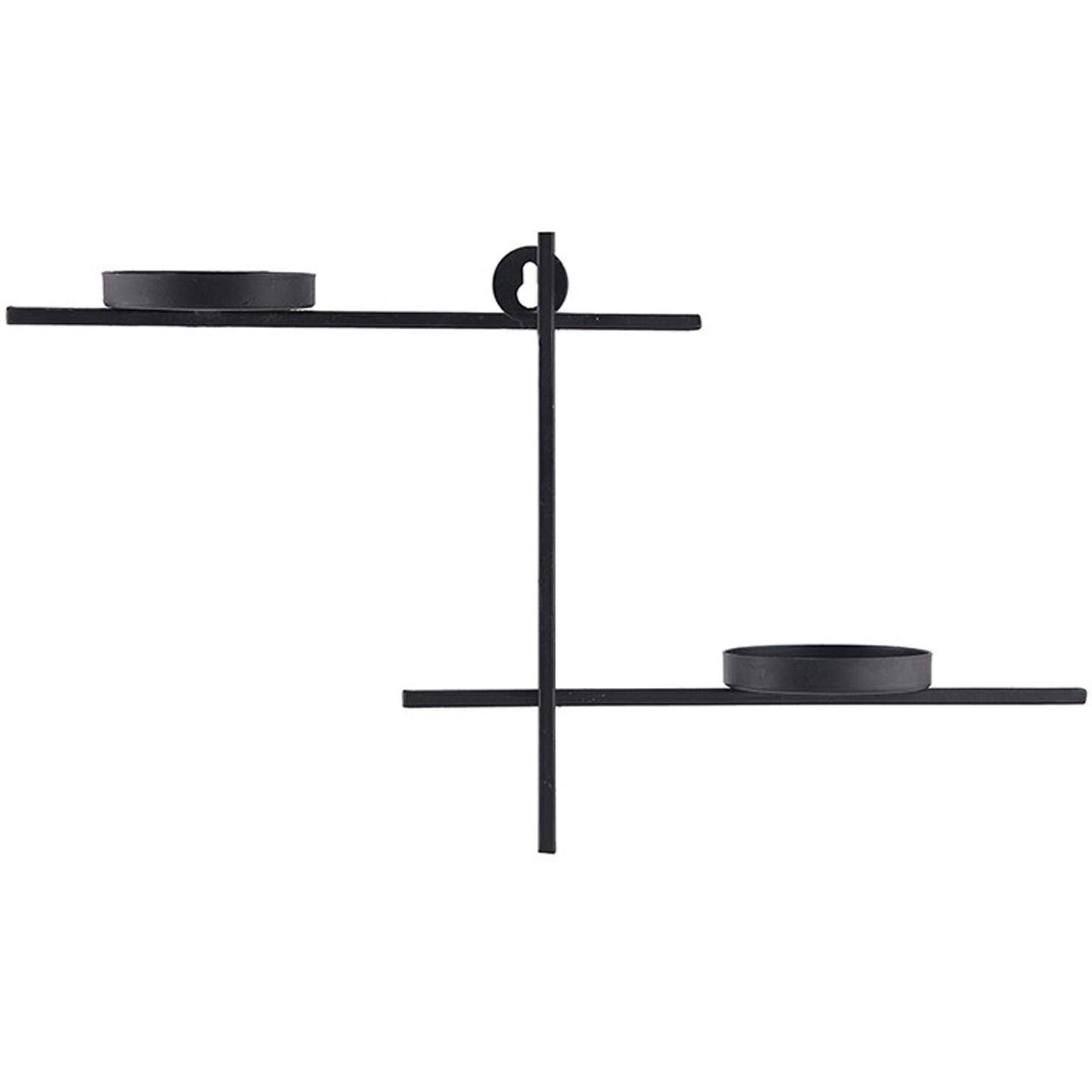 TIED RIBBONS Set of 2 Wall Hanging Tealight Candle Holder Metal Wall Sconce with Glass Cups for Home Decoration - Decorations Items for Home