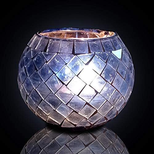 The Purple Tree Morrocan Mosaic Tealight Candle Holders (Pack of 2), Diwali Candle Holder, tealight Holder, Diwali Gift, Best Gift for Diwali, Diwali Decoration T75