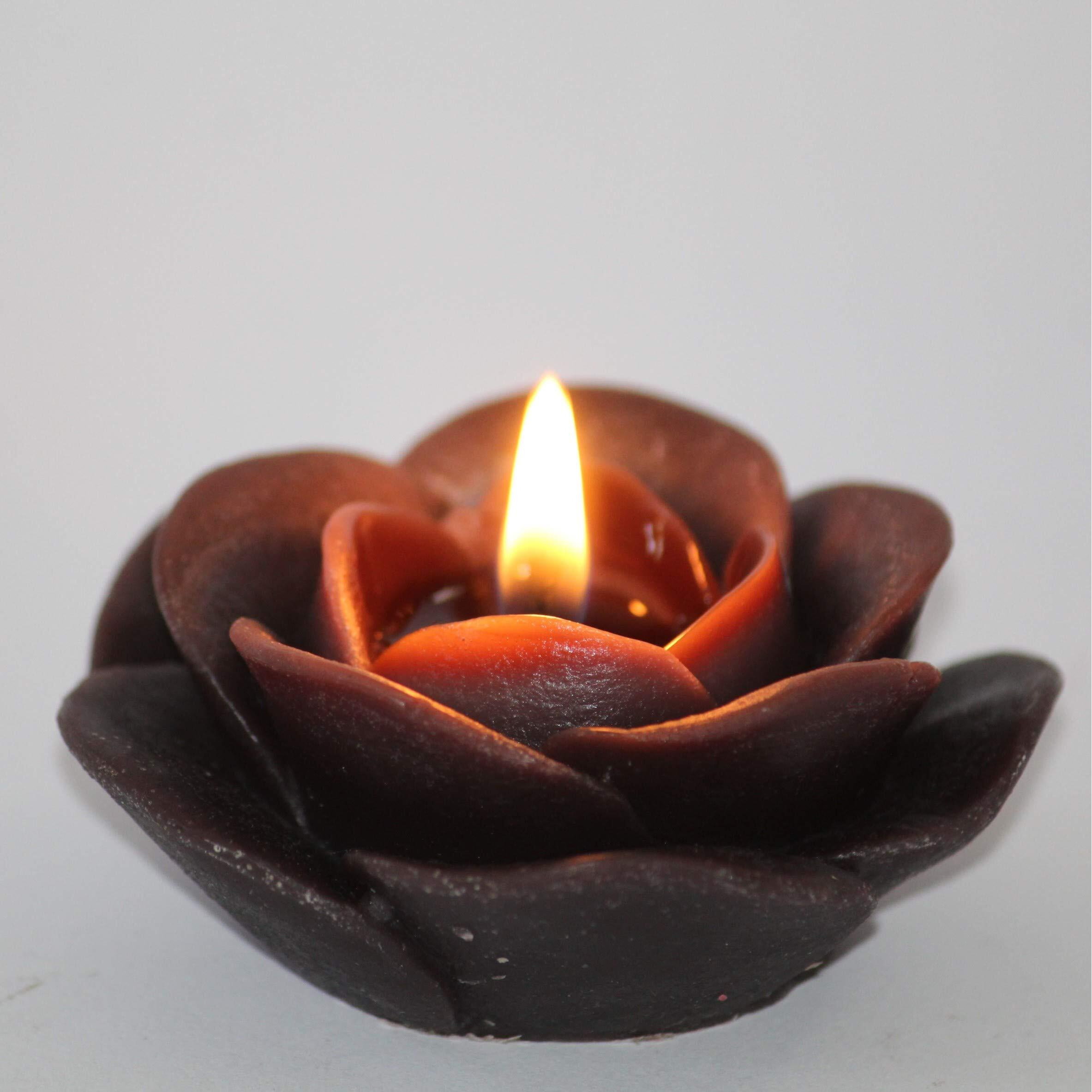 Shraddha Creation Paraffin wax Floating Candle, Pack of 8, Chocolate