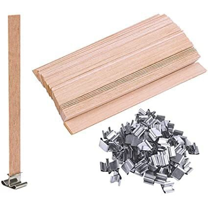 Phobis Natural Wooden Wicks for Candle Making, Candle Making, DIY Candles (Pack of 10)