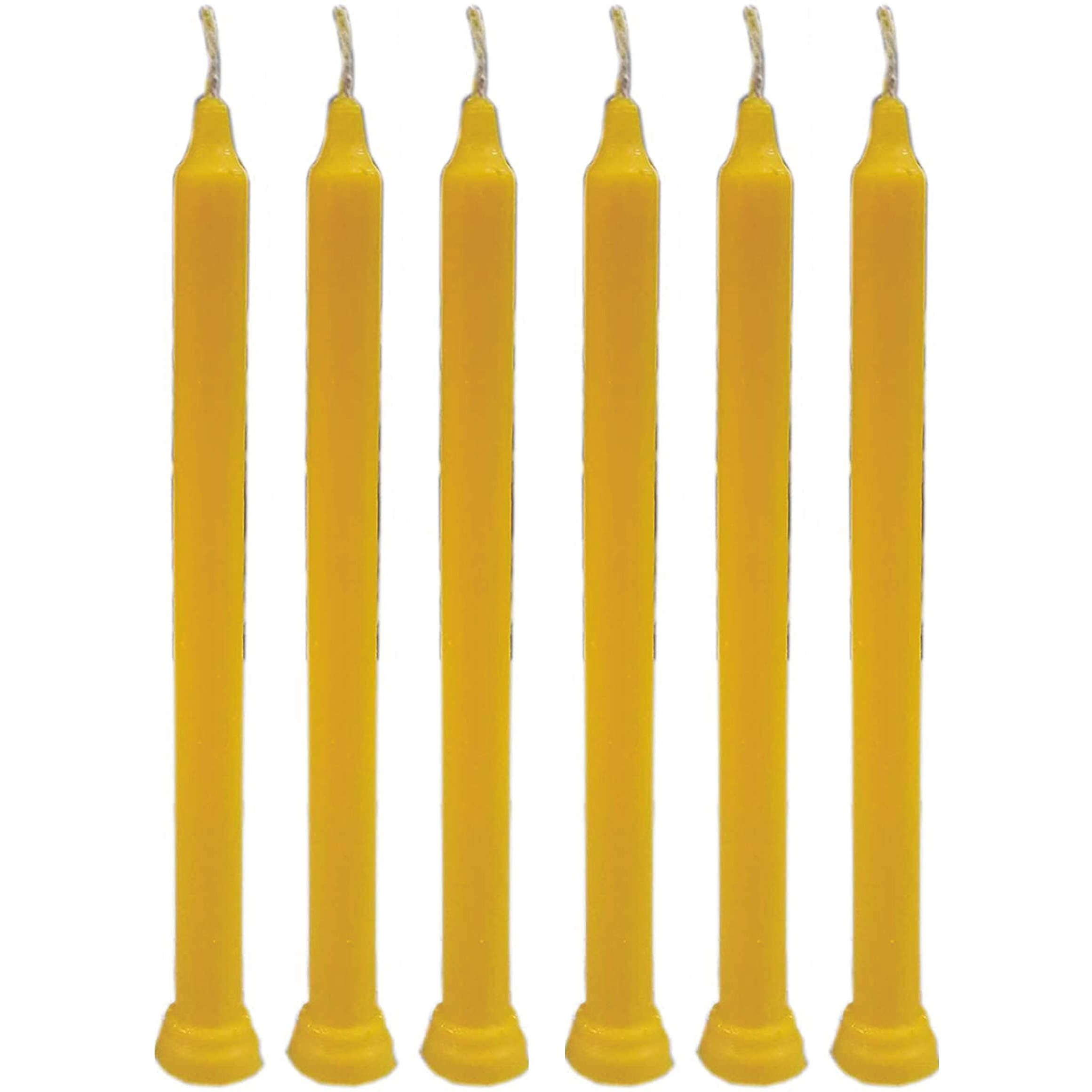 Phobis Spell Candles Yellow Taper Candle Household Candle (Pack of 10) (7 INCH)
