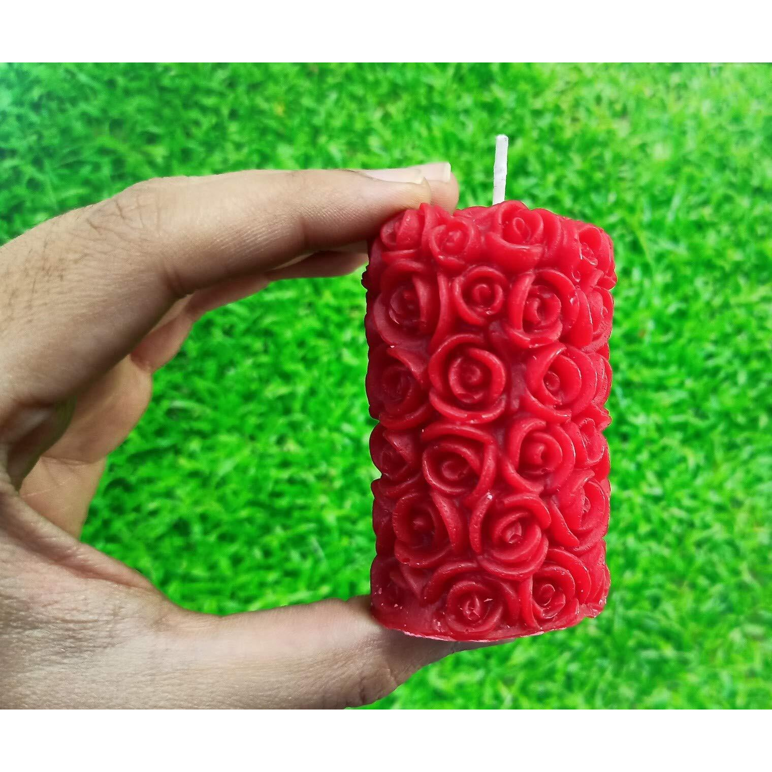 Shraddha Creation Rose Pillar Big and Small Decorative Wax Candle, Rose