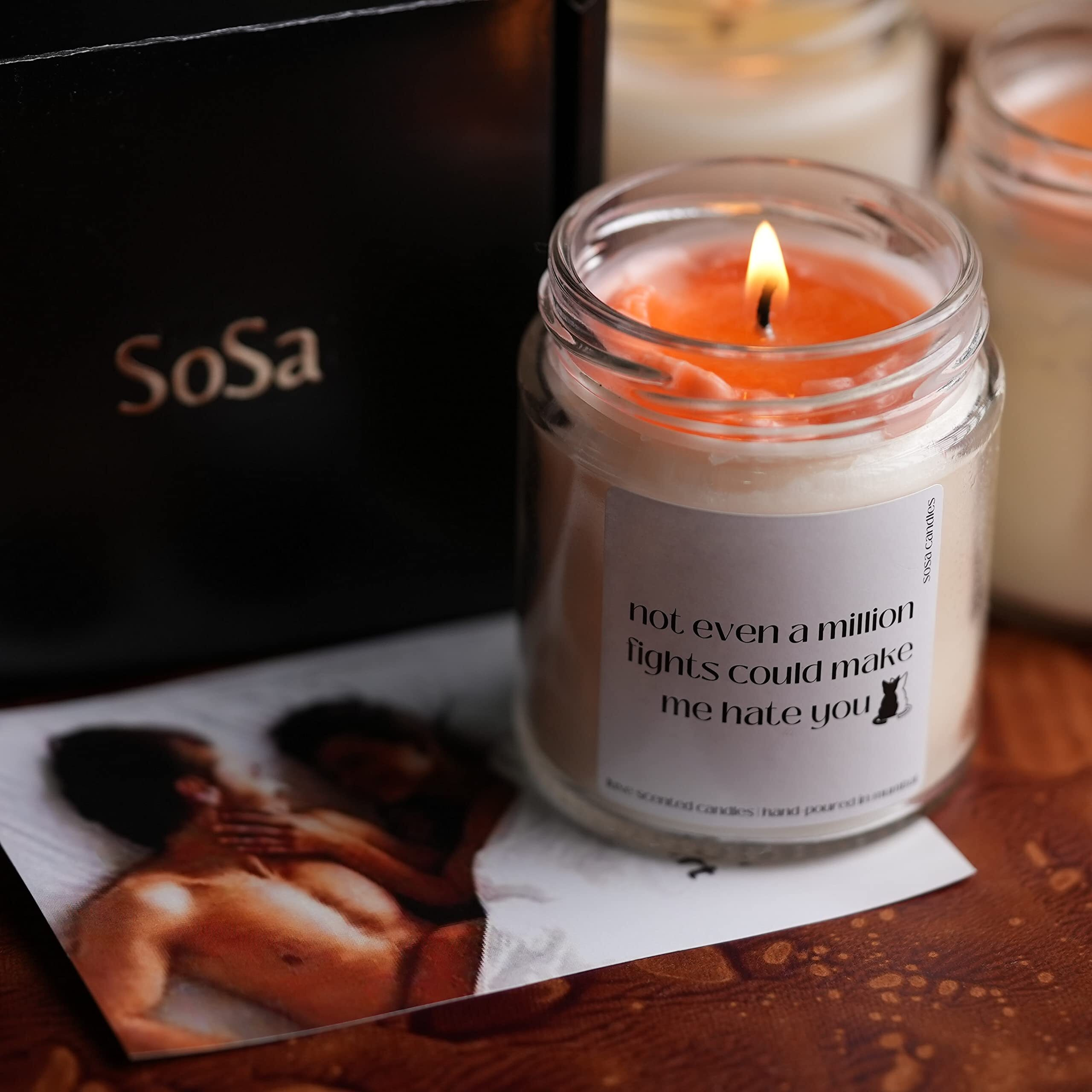 Not even a million fights could make me hate you - Highly Scented Candles Gift Set | Girlfriend Gifts | Boyfriend Gifts | Husband Gifts | Wife Gifts | Candles For Home Decor | Candle Gift For Girlfriend | Gift For Boyfriend,Husband,Wife | Scented Candles For Home Decor | Romantic Decoration For Bedroom