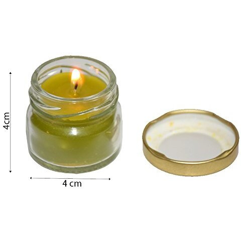 Pure Source India Wax Jar Candle, Pack of 12, Tea Tree