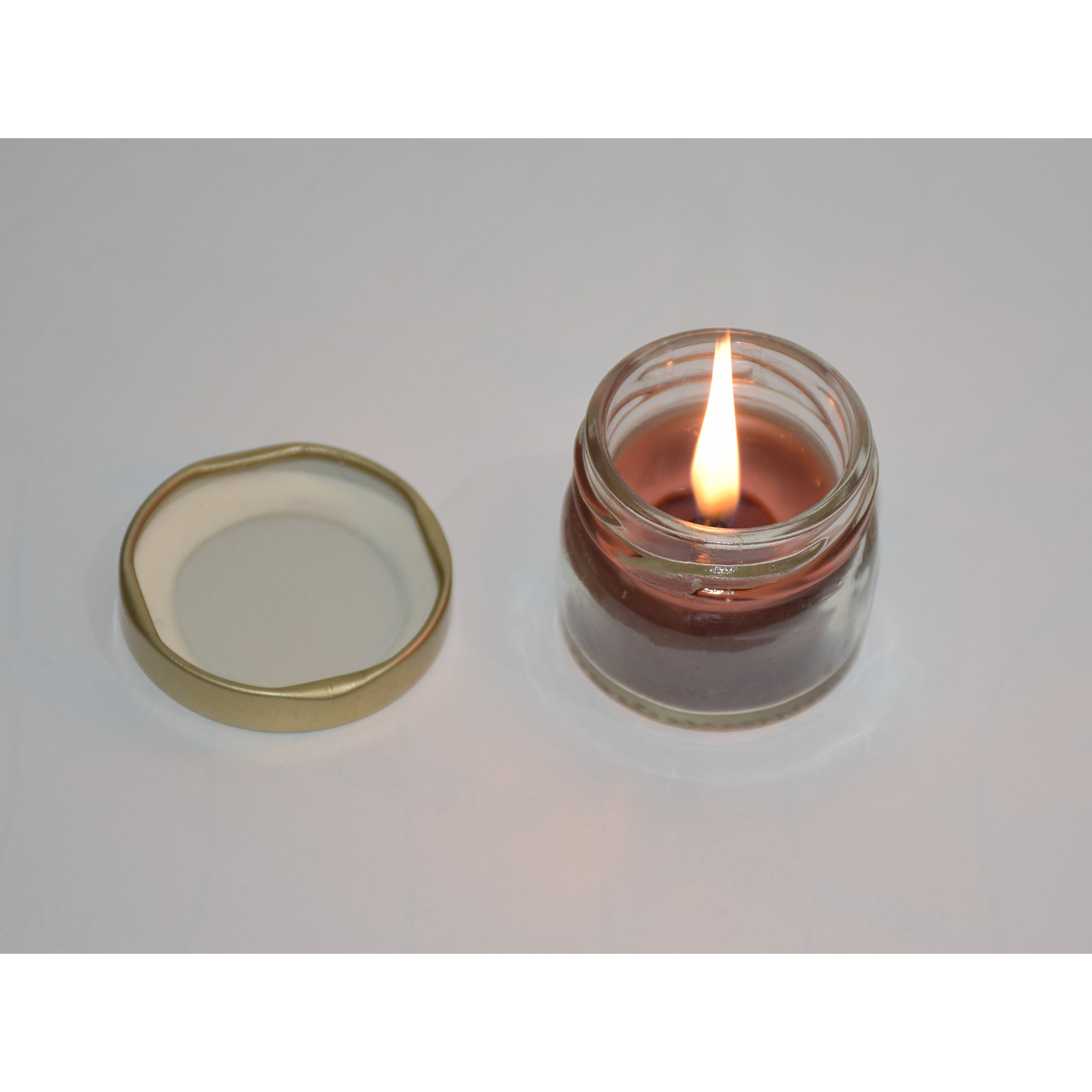 Pure Source India Scented Mini Jar Candle for Home & Party Decor, Rakhi, Festive Gifting Item (Fragrance-Vanilla) (12 pcs Pack).