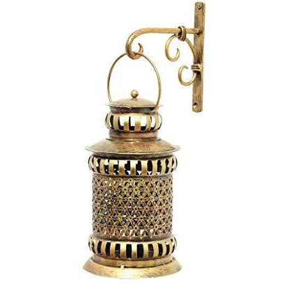 Indunes Iron Gajra Lantern Hanging Tealight Candle Holder, Pack of 1