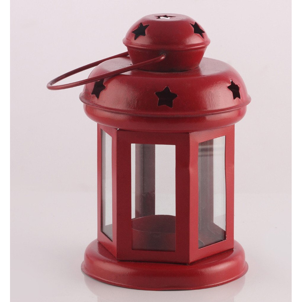 Tied Ribbons Wall Hanging Wood Shelf with Metal Lantern Candle Holder for Home Bedroom Livin Room Balcony Decoration