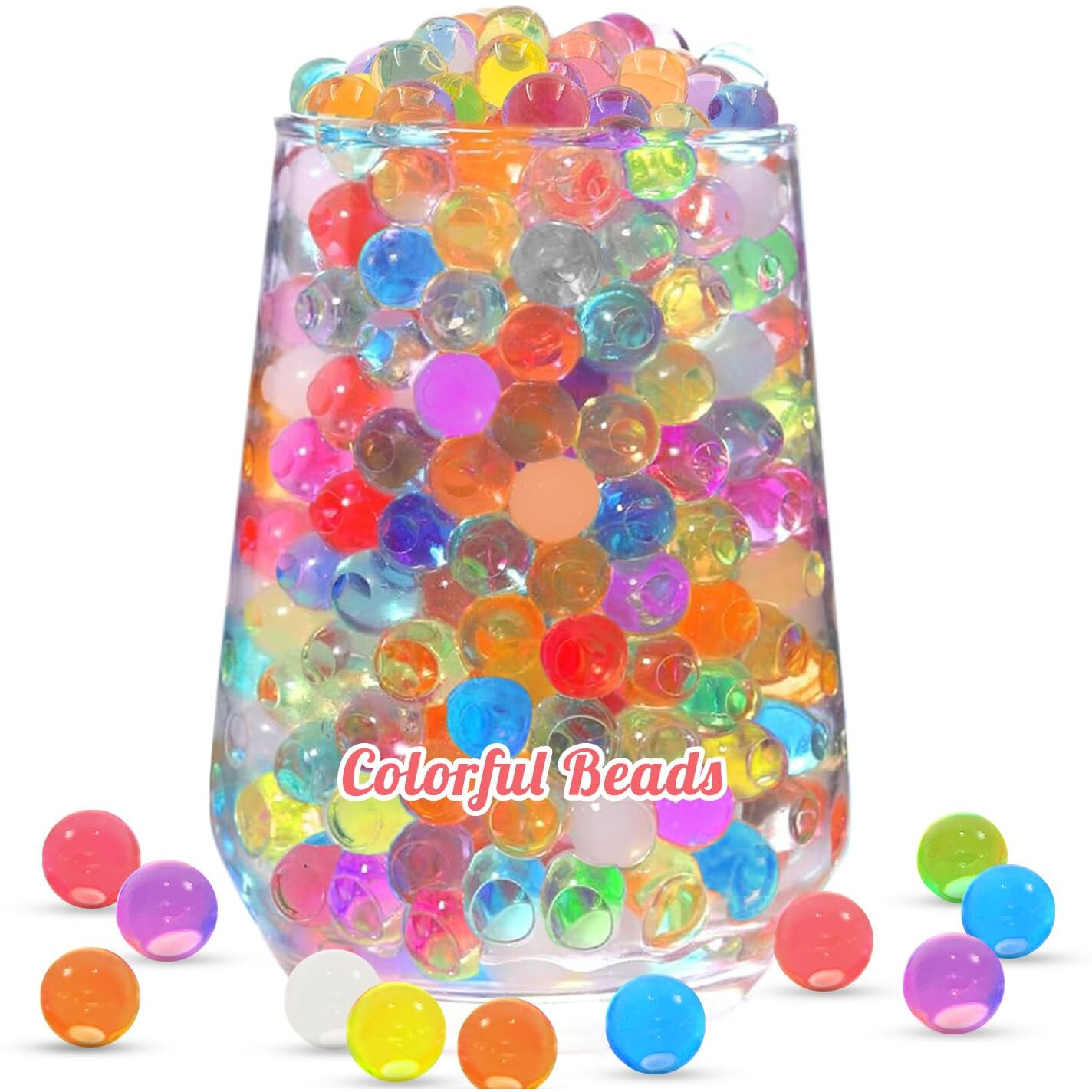 ORIKASO 120000 Water Beads for Vases, Rainbow Mix Water Beads, Vase Fillers for Floating Pearls, Floating Candle Making, Wedding Centerpiece, Floral Arrangement, Christmas Decoration