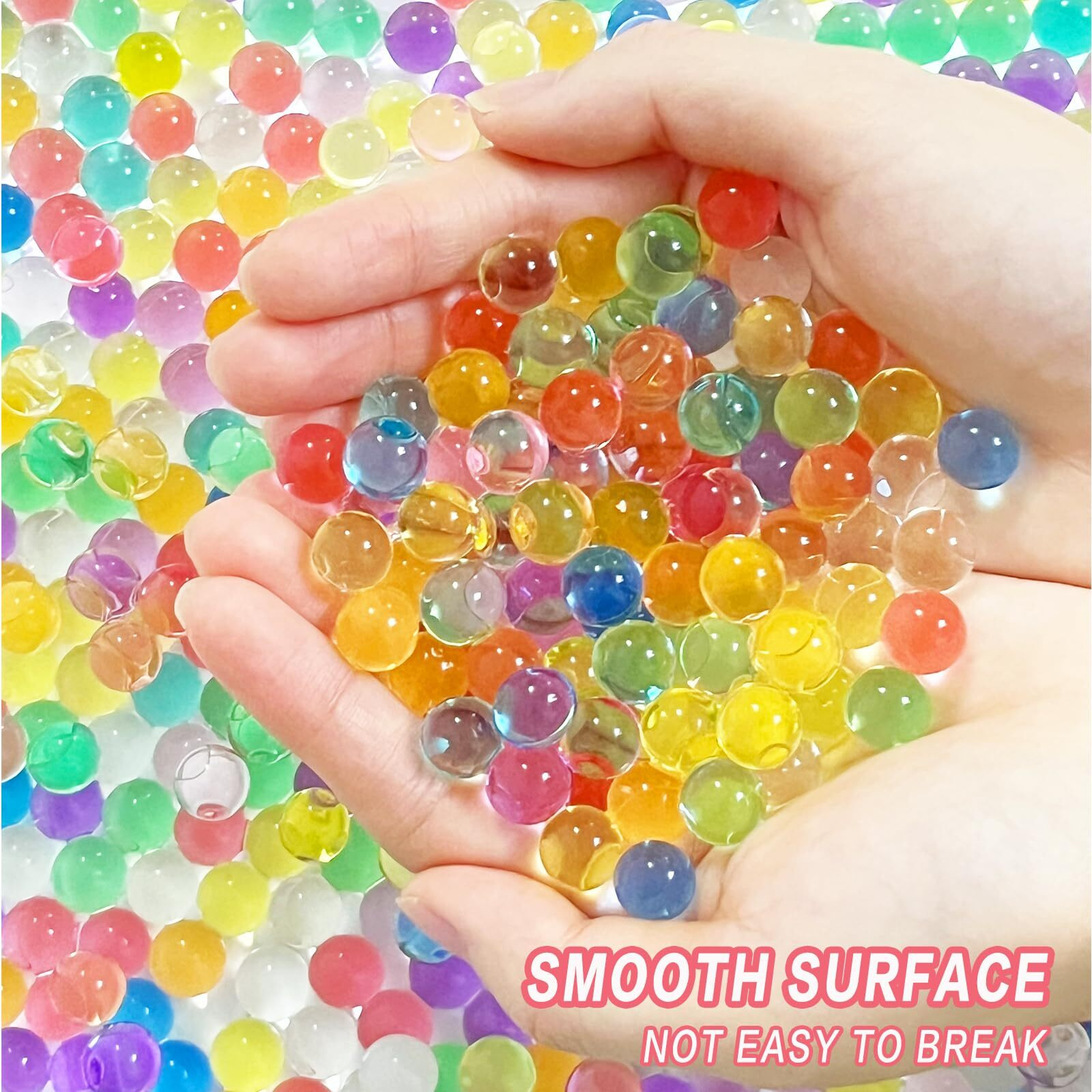 ORIKASO 120000 Water Beads for Vases, Rainbow Mix Water Beads, Vase Fillers for Floating Pearls, Floating Candle Making, Wedding Centerpiece, Floral Arrangement, Christmas Decoration