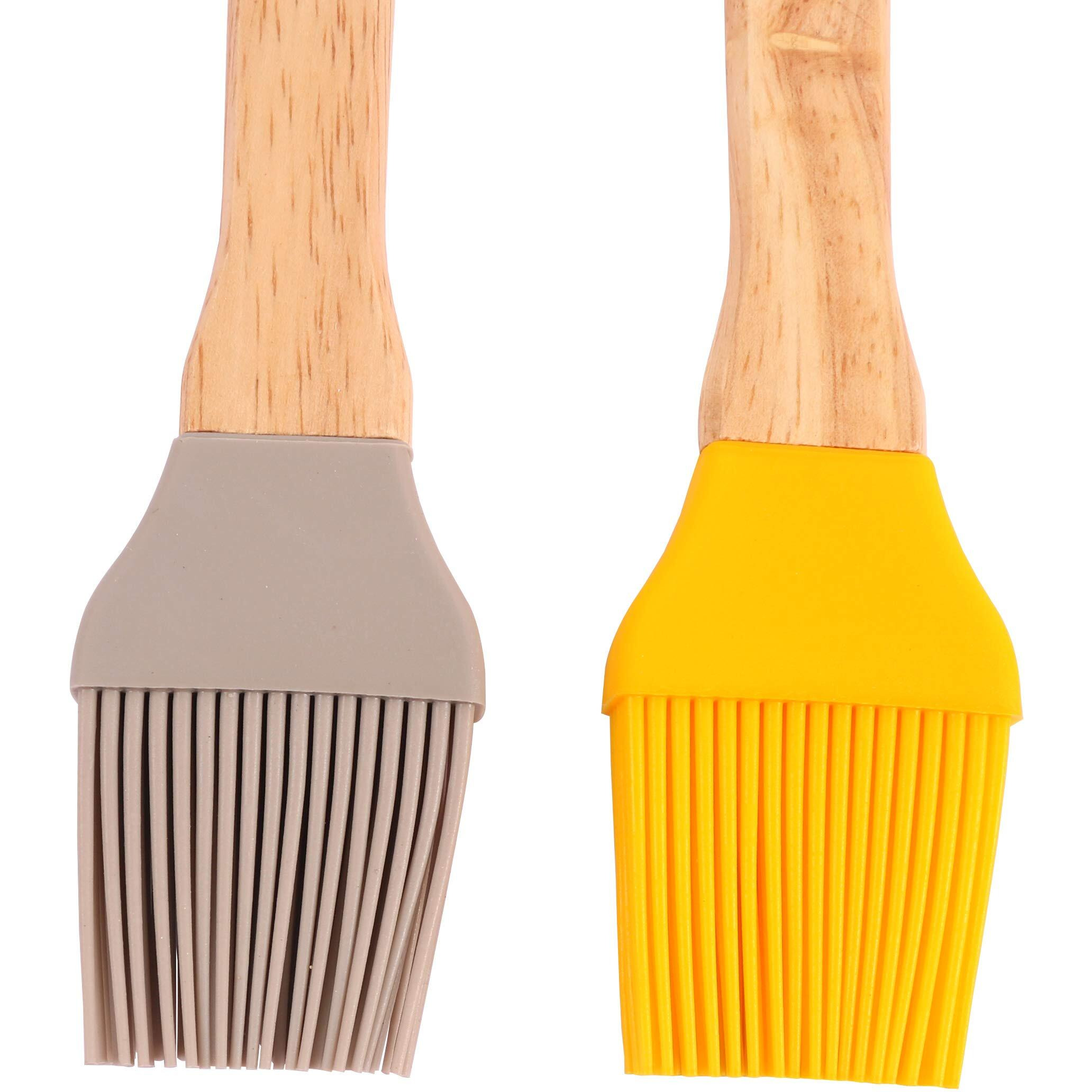 Classy Touch,Silicone Oil basting, Pastry Brush and Spice marinating Brush for Roti, Tandoor, Barbeque, Pastry, Sweets - Set of 2 Pieces