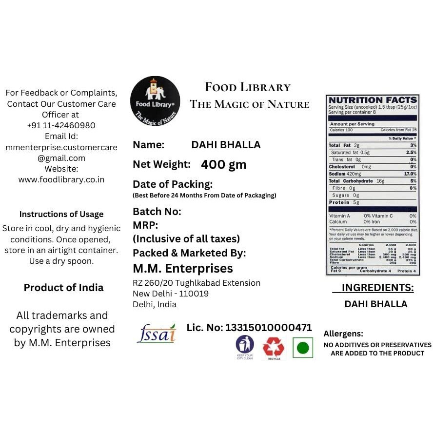 Food Library The Magic Of Nature Indian Authentic Sweets | Ready to Made Sweets | Mouth Watering Indian Delicacies. (Dahi MIx)