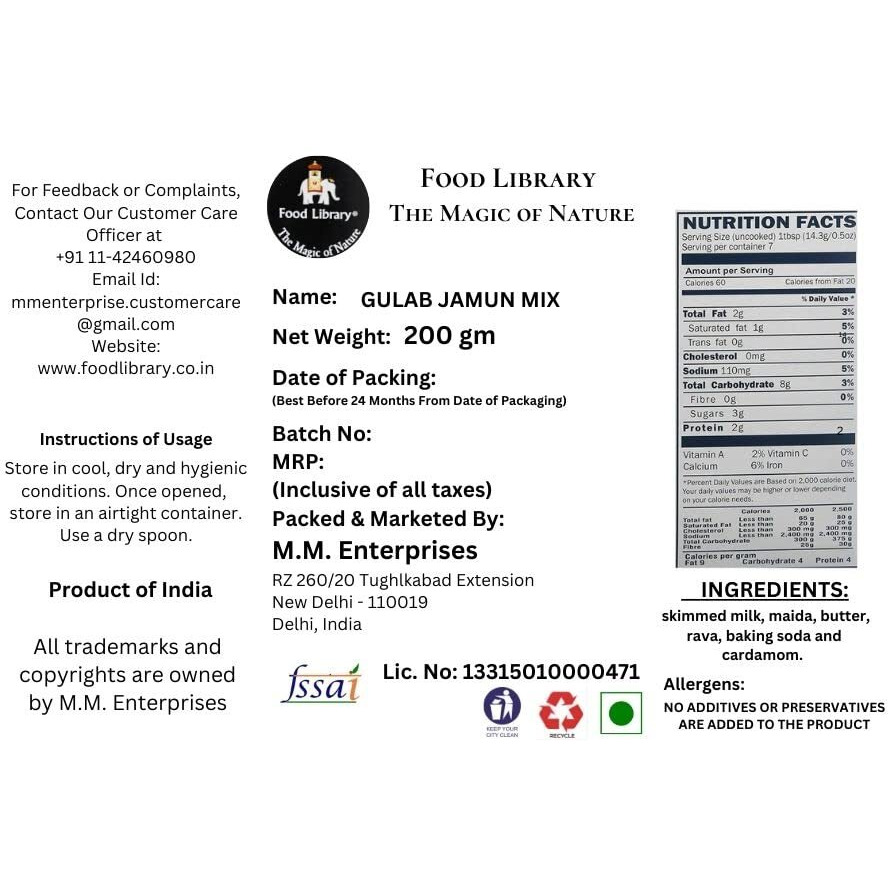 Food Library The Magic Of Nature Indian Authentic Sweets | Ready To Made Sweets | Mouth Watering Indian Delicacies. (Gulab Jamun)