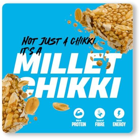TROOGOOD Original Millet Chikki | Rich in Fibre and Protein | No Added Preservatives and Colours | Sweets | High Energy Nutrition Bars | Gajak (50 Pcs, 15g Each)
