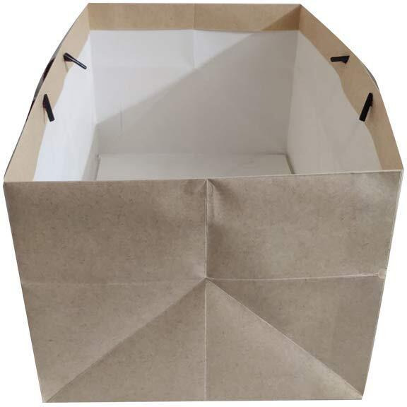 Flute Cubes Presents 1kg Mithai, Sweets, Chocolate Gift Paper Bag (can carry upto 3 kgs), Brown Colour (Pack of 10)