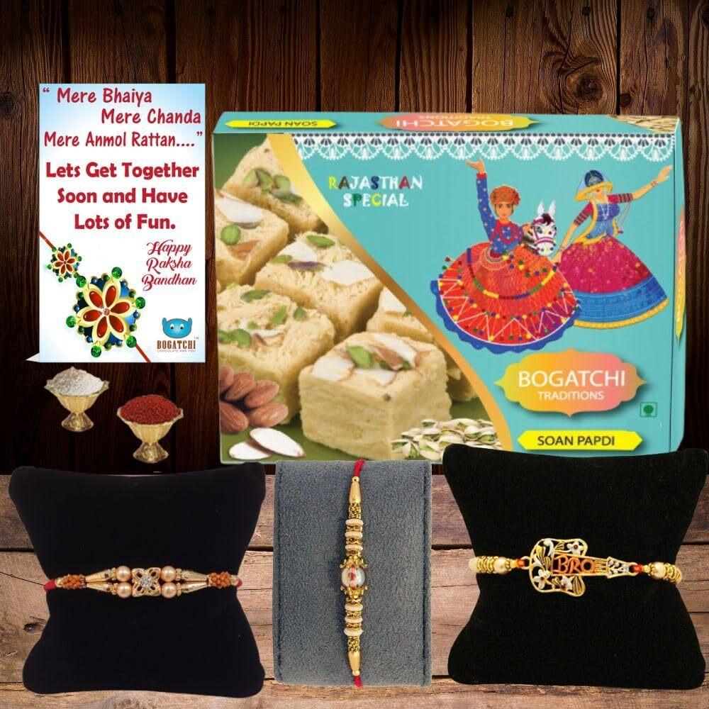 BOGATCHI Sweets for Festive Celebrations, Traditional Rajasthani Soan Papdi, Authentic Indian Sweets for Gifting