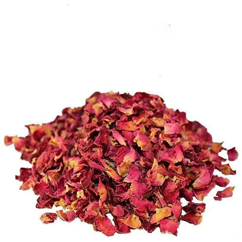 Chounk Premium Sun Dried Edible Rose Petals (Gulab Patti), 200g (100g x 2) | for Skin Care/Herbal Tea/Decoration on Foods | Toppings for Indian Sweets |