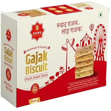 SAHU GAJAK BHANDAR Rajasthani Homemade Khasta Gajjak 700 Gm | Til Gud Gazzak Snacks | Ghajak | Ghazak Sweets | Jaggery Gazak | Sesame Chikki | No Added Preservatives and Colours