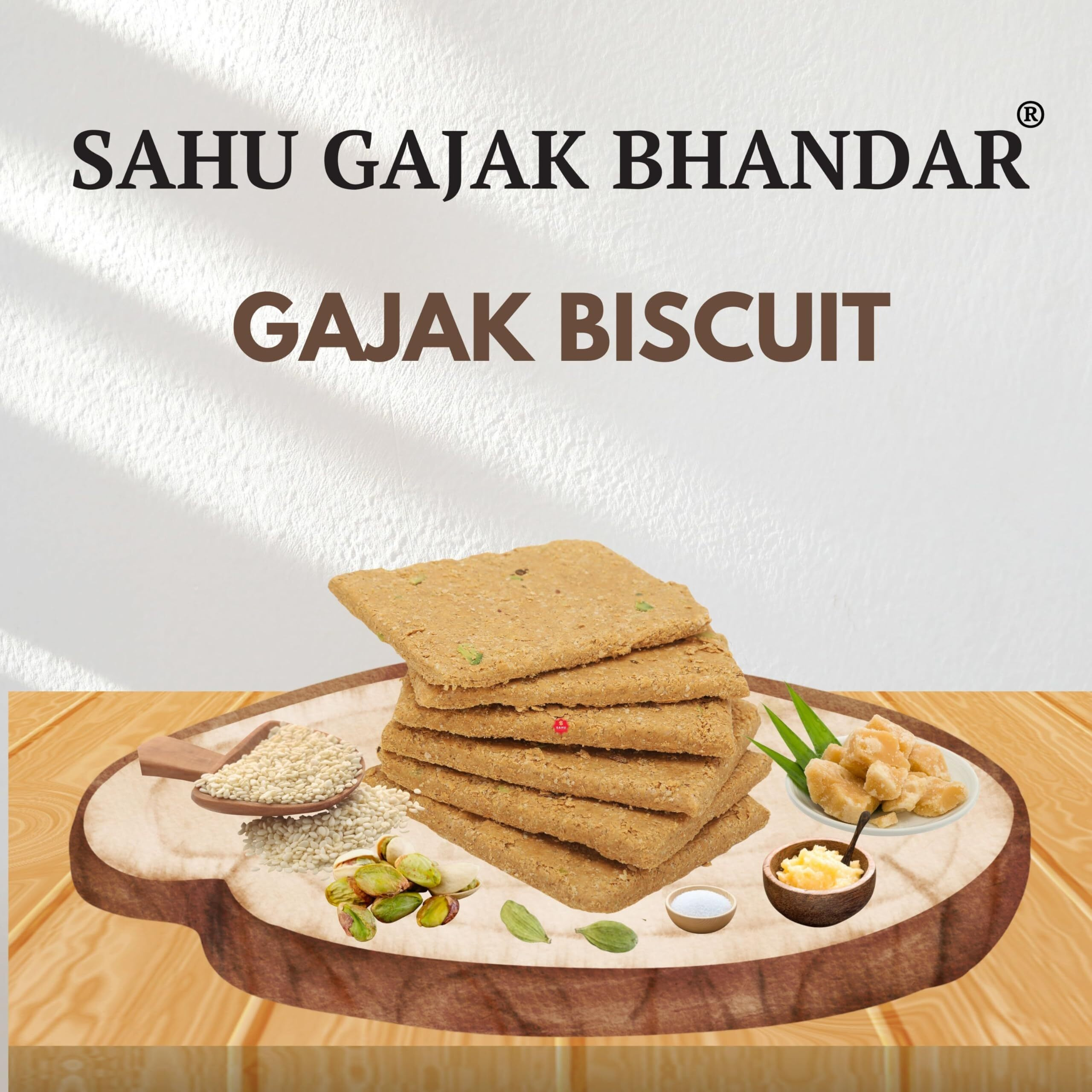 SAHU GAJAK BHANDAR Gajjak 400 Gm | Gud Gachak | Sesame Chikki | Gazzak | Jaggery Bar | Sweets and Snacks