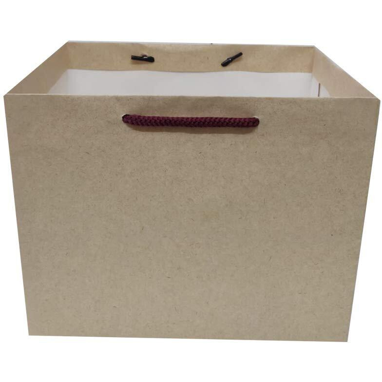 Flute Cubes Presents Half kg (1/2 kg) Mithai, Sweets, Chocolate - Brown Kraft, Eco Friendly Gift Paper Bag (Pack of 10)