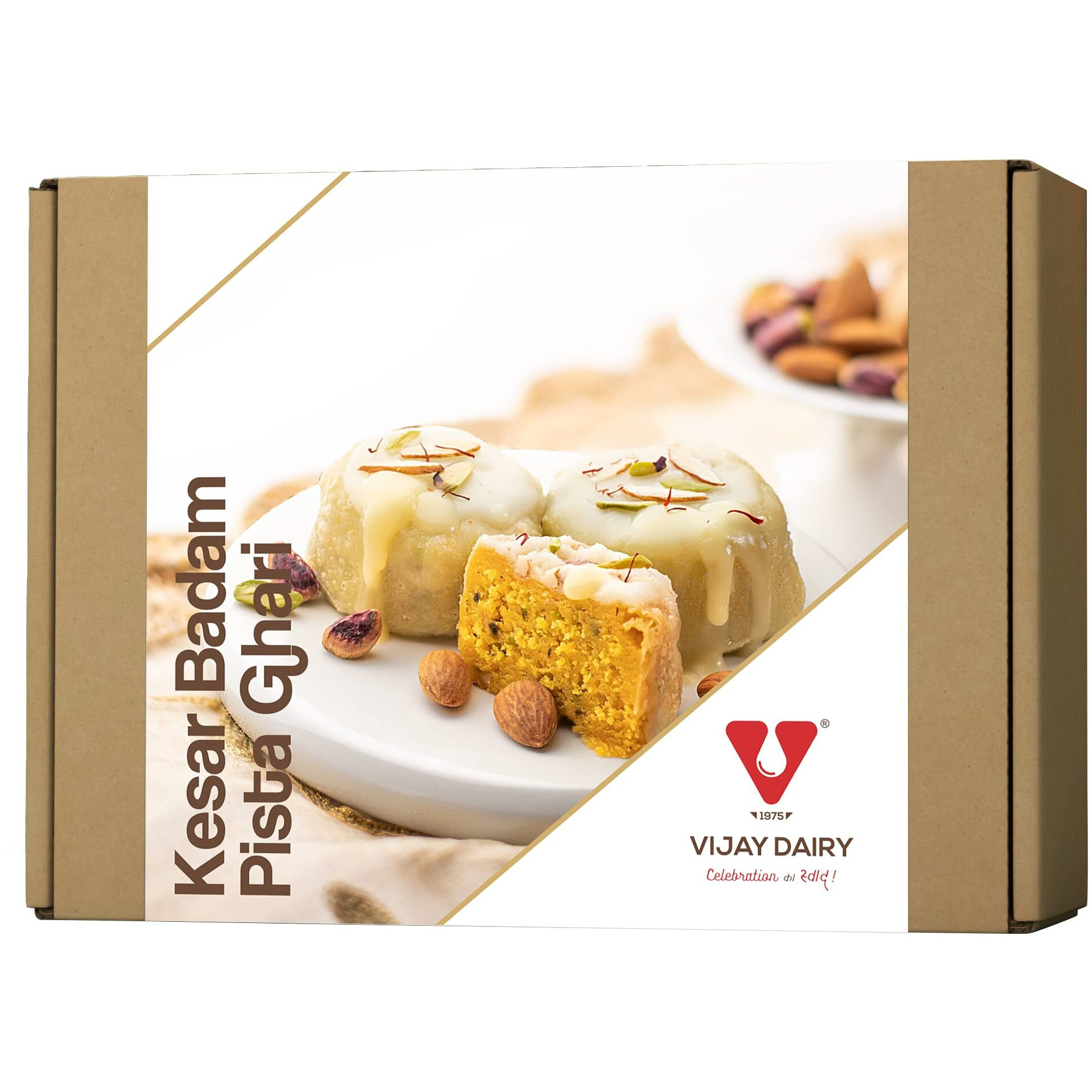VIJAY DAIRY Kesar Badam Pista Ghari Sweets (200 GM)