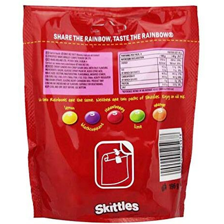 Skittles Fruits Sweets Flavoured Candy (Imported),196g