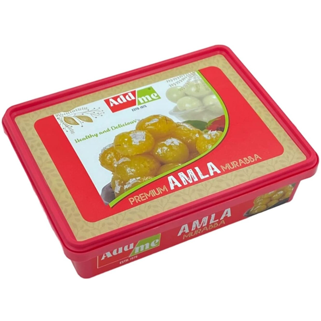Add me Super Special Dry Premium amla Murabba 1kg Celebration Pack Extra Large (80-100gram a Piece) riped Awla Fruit Sweets 1 kg marinated in Kesar and Elaichi