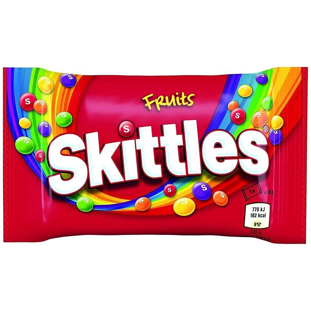 Skittles Fruit Sweets Bag, 2 Pack, 2 x 45 g