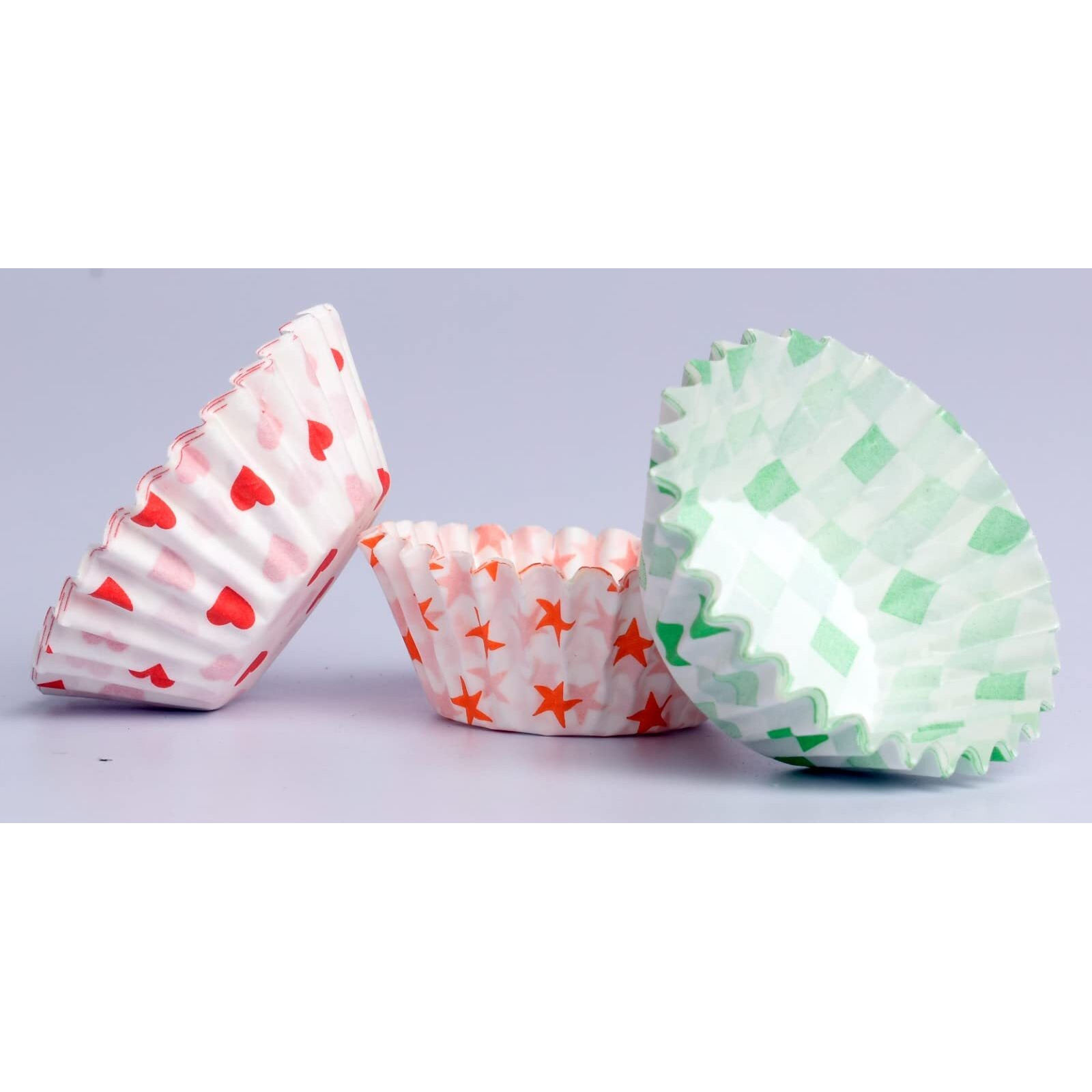 Inditradition Paper Cupcake Liners, Paper Baking Cups for Muffins, Cakes, Laddu Sweets Packing - Pack of 500 Cups, Multicolour (Large, 45x25 mm)