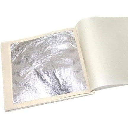 GOLD LEAF COMPANY .Silver FOIL VARAK FOILS 15pcs King Size 64 INCHES for Sweets Decoration,Cake Baking,Chocolate,SERUMS,AYURVEDIC MADICINE,SUPARI VARAK,Beauty FACE Kits,Painting Art Crafts ETC (15)