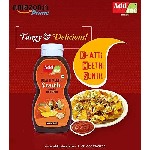 Add me Khatti Meethi sonth 240G, Amla Sweet Chutney 240 gm (Pack of 2) 480gm awle ki Sweets chatni  l