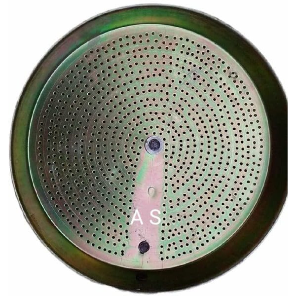 A S Large Commercial Ladoo Perforated Jhara Iron Sieve Strainer for Motichoor Sweets (2 - Boondi Fine)