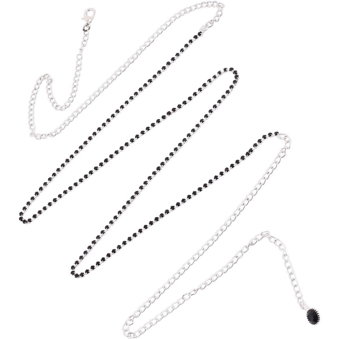 VAMA FASHIONS Silver Black waist saree belt kamarbandh vaddanam belly hip body Dress jeans chain for women