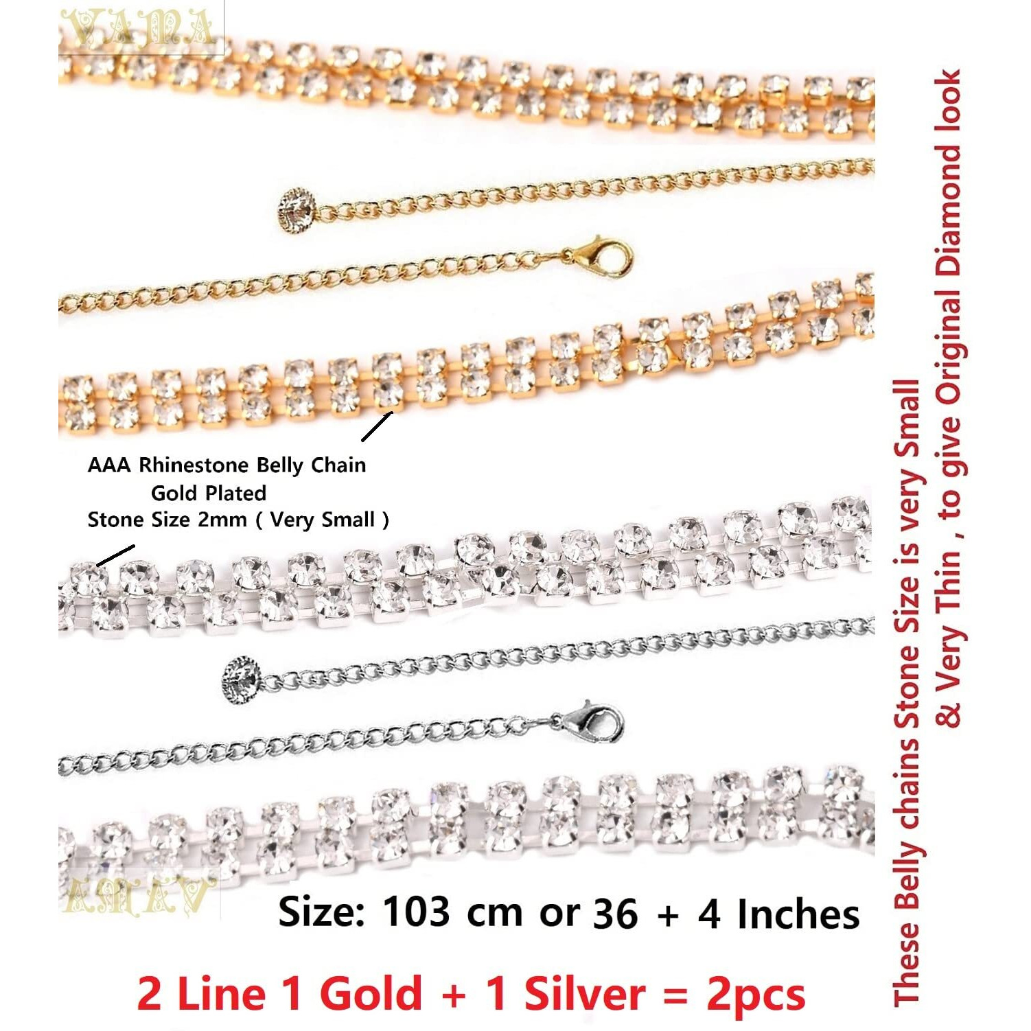 Silver Gold Crystal Stone Waist Hip Belly Body Chain Kamarband Saree Vadannam Waistband Kamarpata Kamarbandh