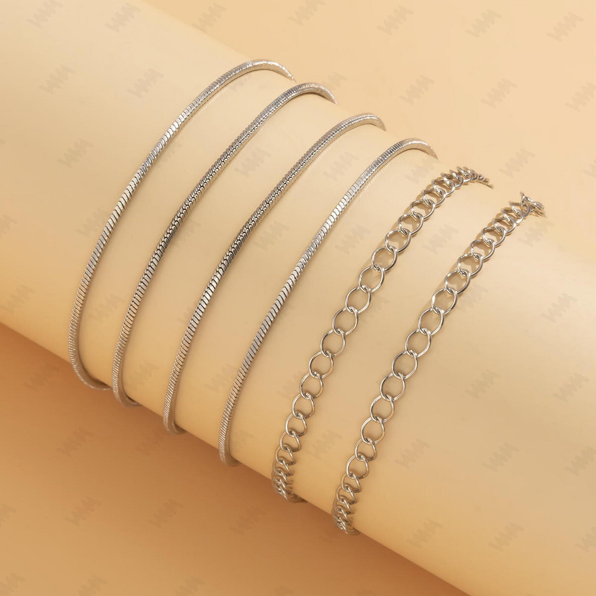 VAMA Adjustable Silver Snake Chain Kamarband Waist Hip Belly Body Chains Kamar karddhani Kamar bandh Saree Vaddanam for Girls & Women