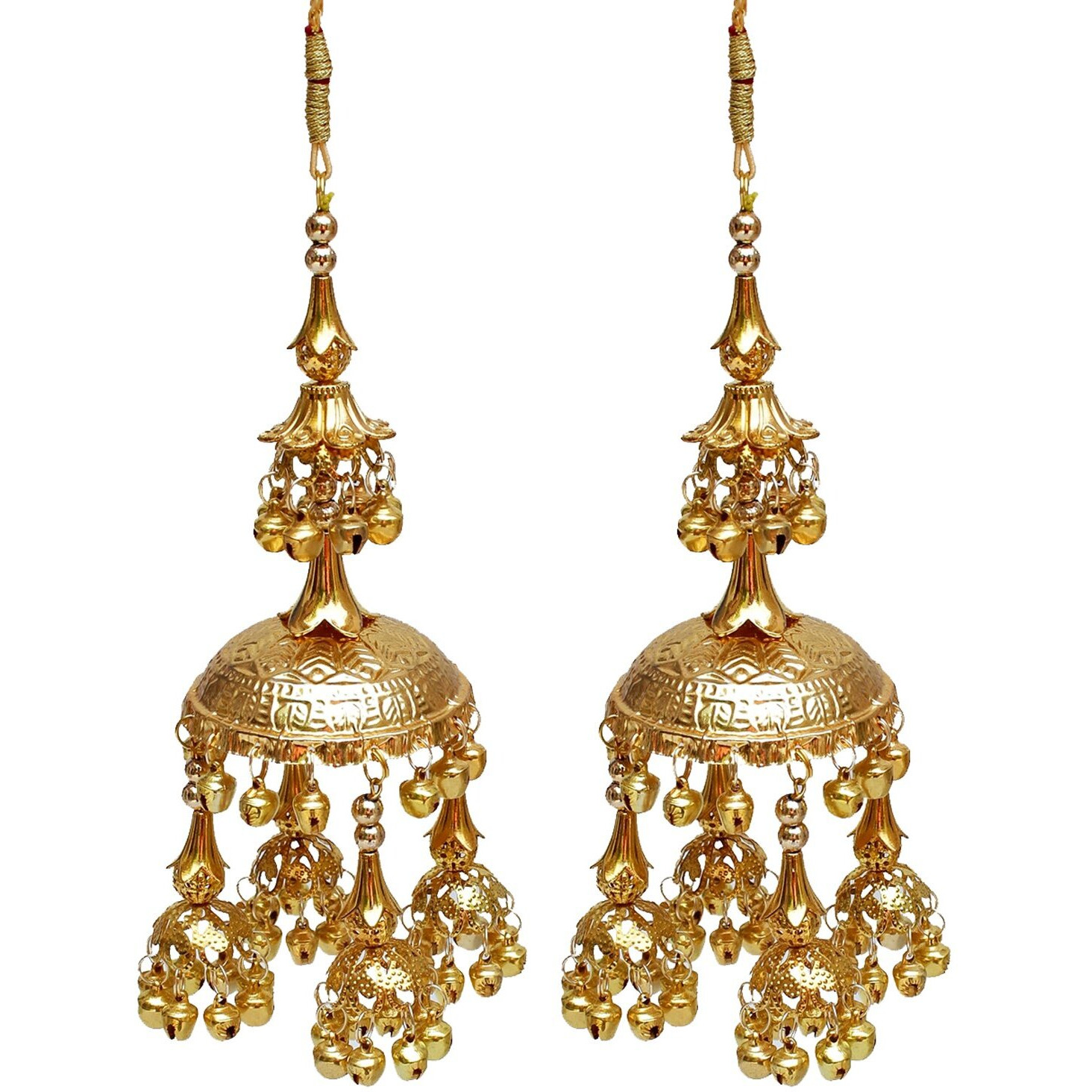 Lucky Jewellery LCT Golden Bridal Dulhan Kaleera Women Wedding Kalira Designer Kalire Dulhan Kaliren Set (634-QK1G-V24-LCT)