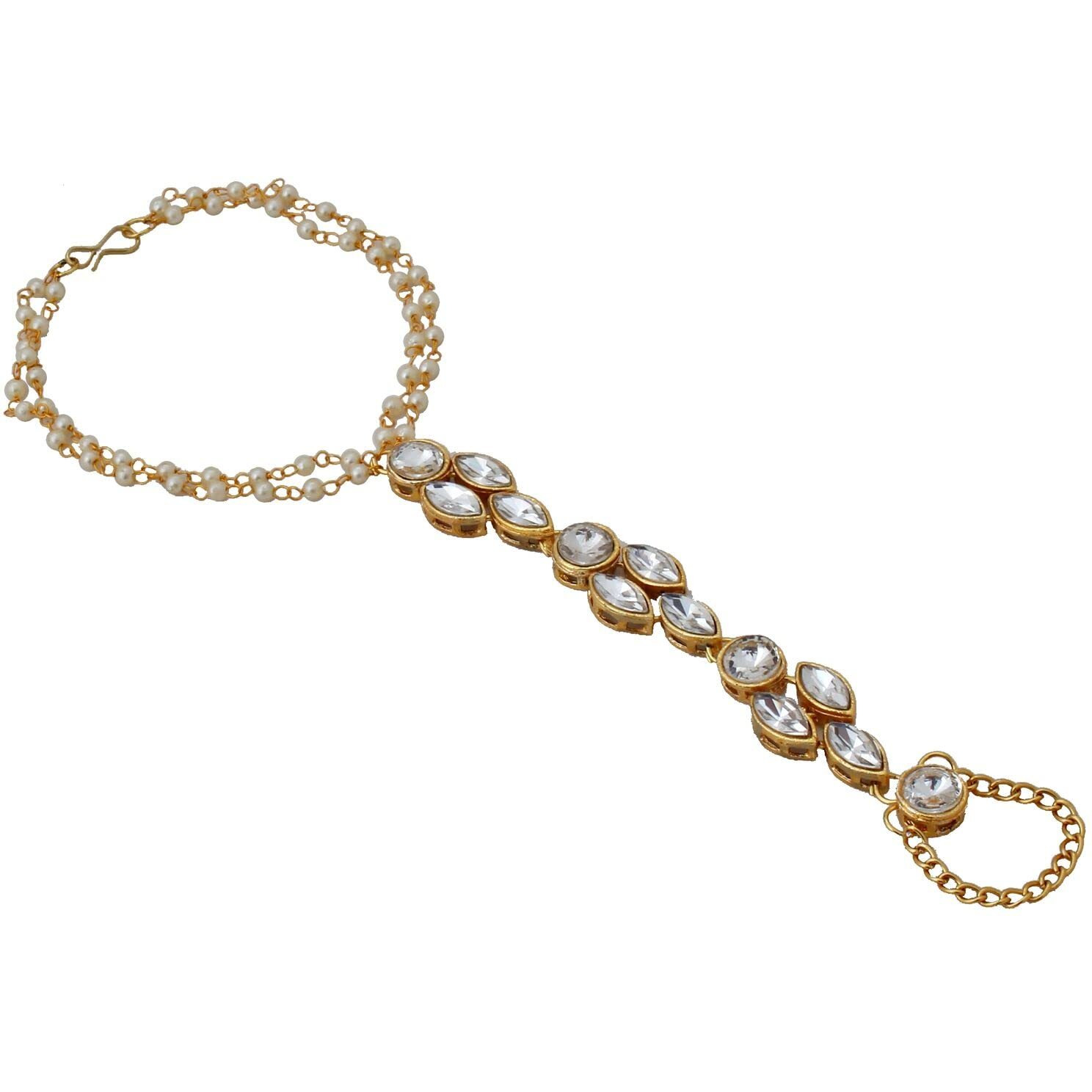 Lucky Jewellery Charm Bracelet for Women (White) (132-L1HM-05-W)