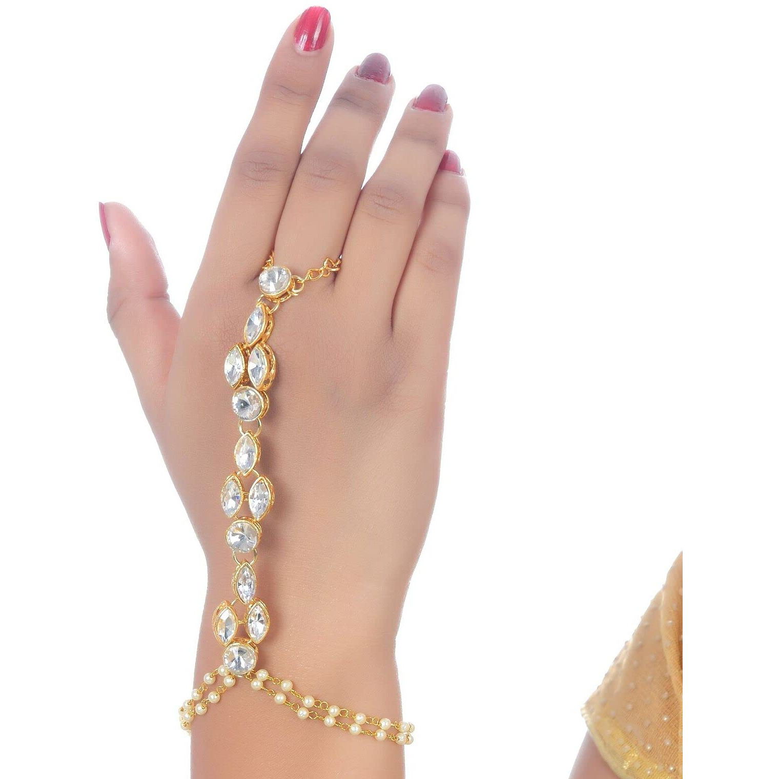 Lucky Jewellery Charm Bracelet for Women (White) (132-L1HM-05-W)
