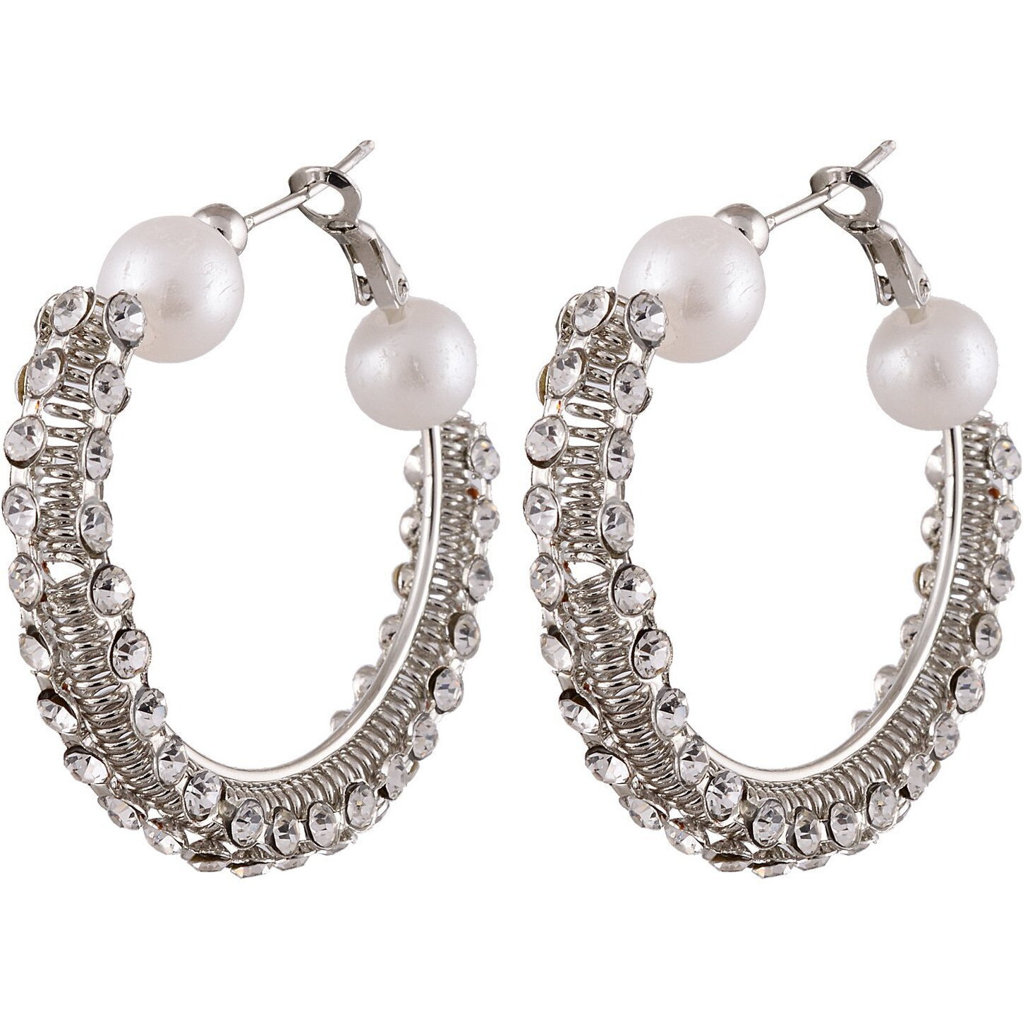 Lucky Jewellery Gold Brass Antique Bali Style Earring for Women (240-U1IM-S878-W-S)