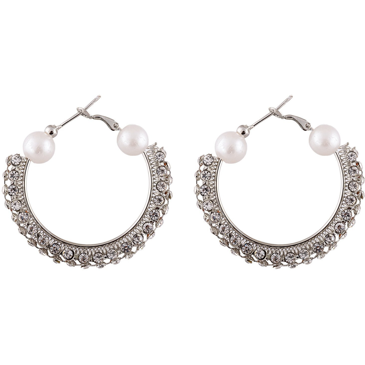 Lucky Jewellery Gold Brass Antique Bali Style Earring for Women (240-U1IM-S878-W-S)