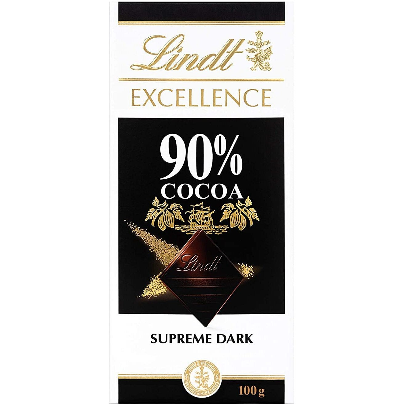 Lindt Excellent 90% Cocoa 100 Gm -Pack Of 10
