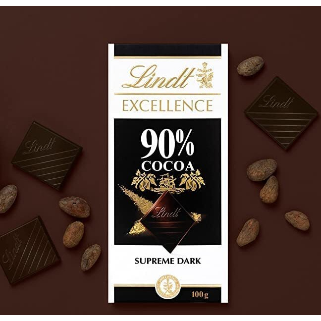 Lindt Excellent 90% Cocoa 100 Gm -Pack Of 10