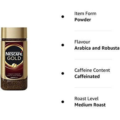 Nescafe gold Rich and Smooth Blend Powder Coffee 190 gm - Pack of 2, Jar