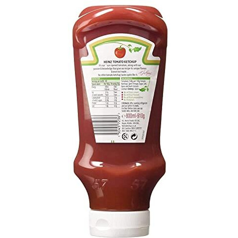 Heinz Tomato Ketchup Top Down, 32.1 oz  800 ml  910 g