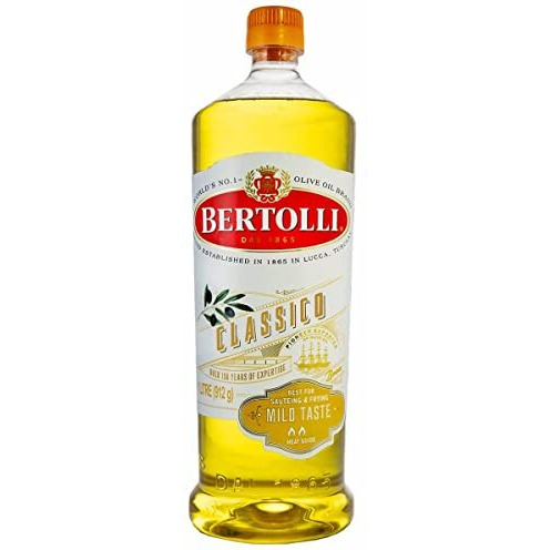 Bertolli Classico Olive Oil- Pure Olive Oil- All Purpose Cooking Oil- Mild Taste-Grilling, Roasting-Italian Brand World no 1- from The Makers of Figaro- 1L Bottle