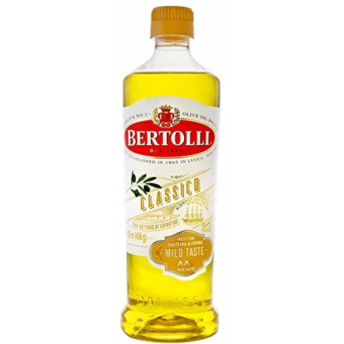 Bertolli Classico Olive Oil- Pure Olive Oil- All purpose cooking oil- Mild Taste-Grilling, Roasting-Italian Brand World no 1- From the makers of Figaro- 500ml Bottle