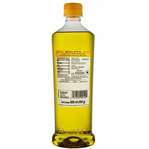 Bertolli Classico Olive Oil- Pure Olive Oil- All purpose cooking oil- Mild Taste-Grilling, Roasting-Italian Brand World no 1- From the makers of Figaro- 500ml Bottle